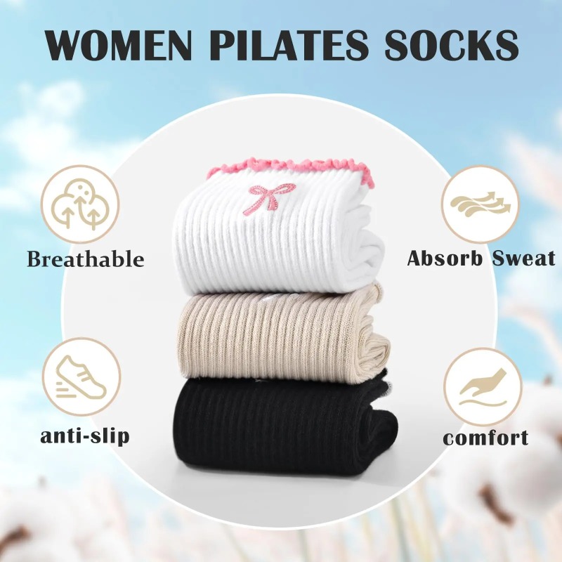 Yoga & Fitness With Faye The Well Being Studio Abbots Langley - Profesjonalne skarpety do jogi, bawełniane, z