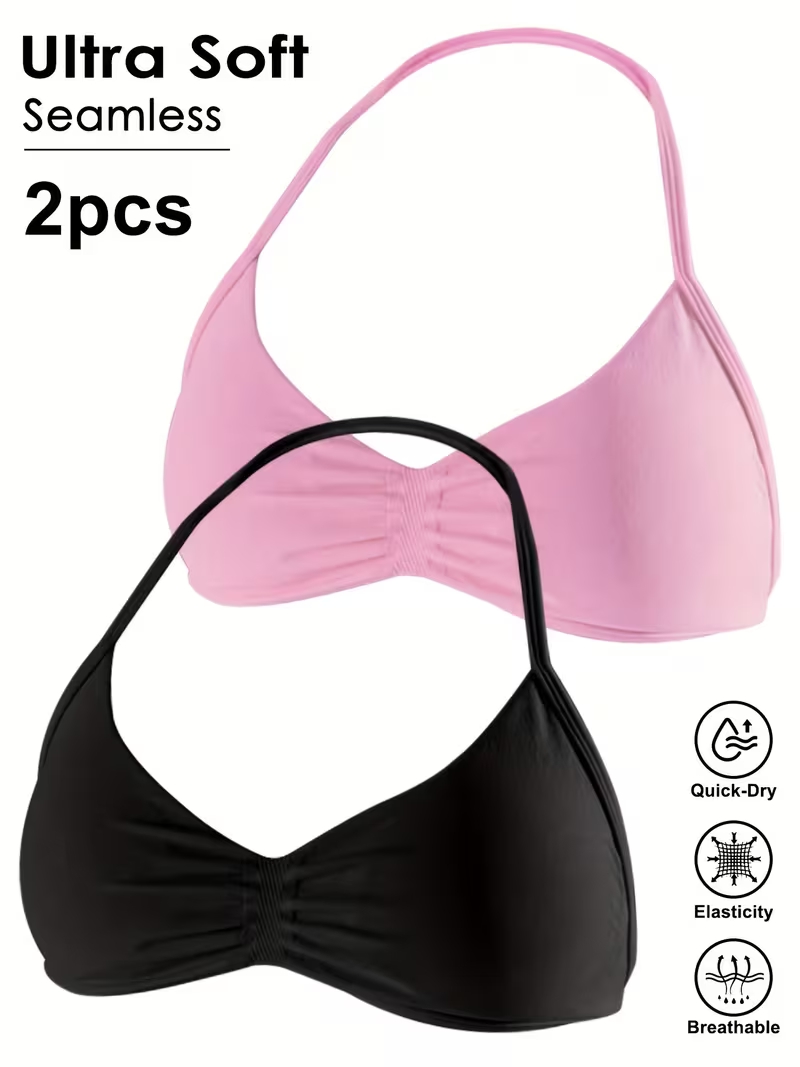 Yoga Mat For Fitness - 2 szt. Bezszwowe, seksowne topy sportowe