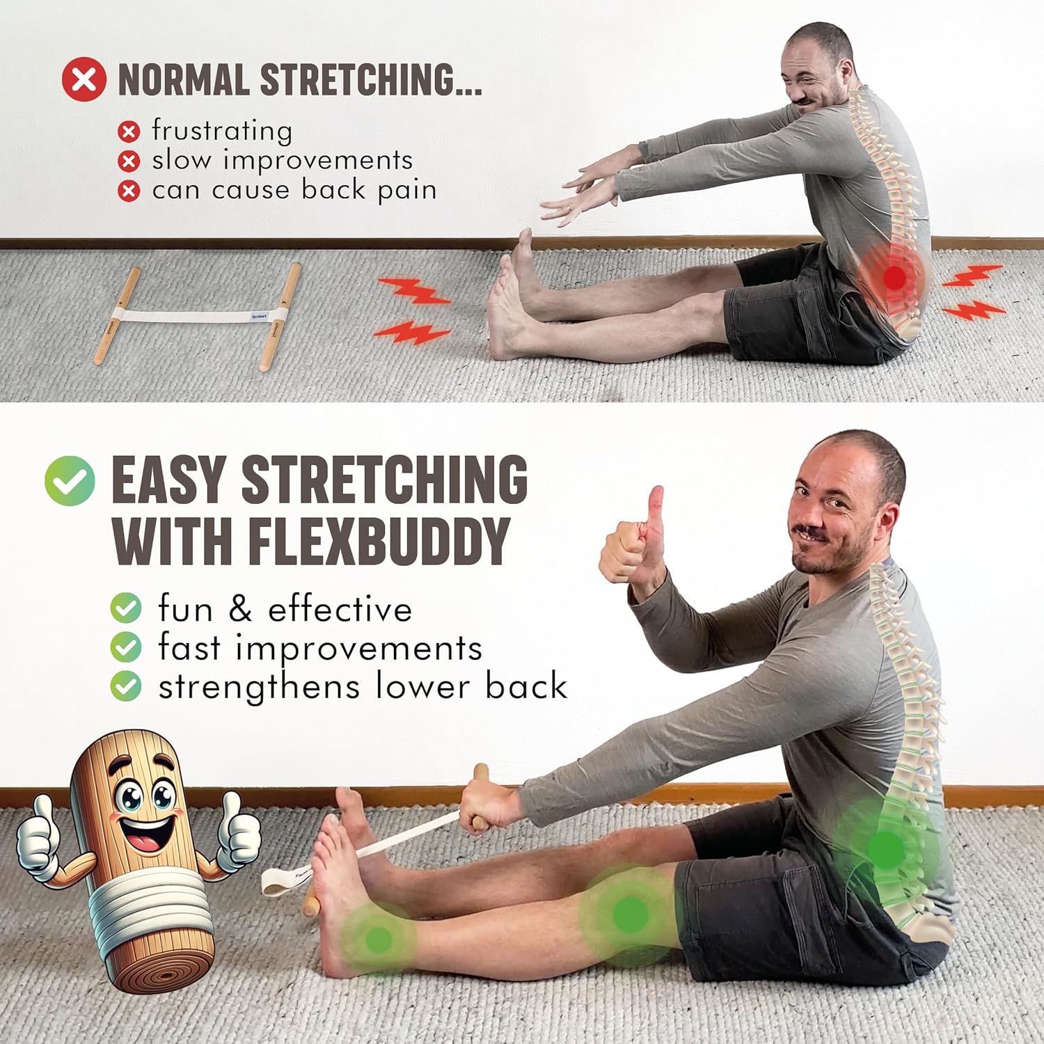 Rozciągacz ścięgna podkolanowe – Yoga Fitness Stretching recenzja i cena